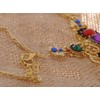 Alilang Golden Tone Festive Multicolor Crystal Rhinestone Holy Cross Pendant