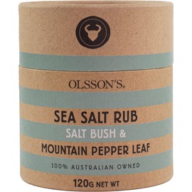 Olssons Salt Bush & Mountain Pepper Leaf Sea Salt Rub 120 g