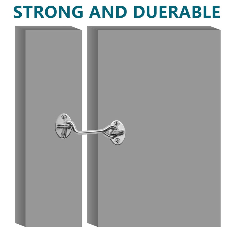 LDEXIN 2 Pack 4 Inch Gate Hook and Eye Latch