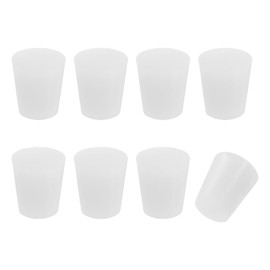 PATIKIL Tapered Shaped Solid Silicon Stopper, 7/8" Tube Rubber Stoppers Lab Plugs for Sealing Copper Pipes Bottles Vials, 8 Pcs