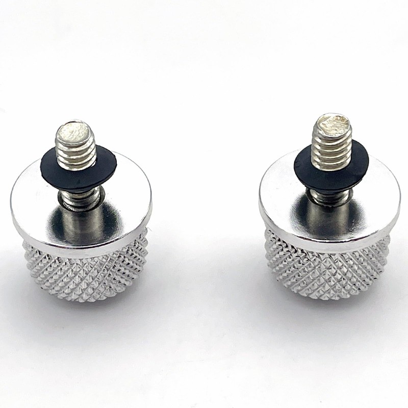 LEXOR CNC 1/4-20" Knurled Seat Bolts Universal Fit Harley Sportster
