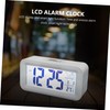 FUNOMOCYA Upgrade Temperature LCD Alarm Clock Mute Mini Smart Digital