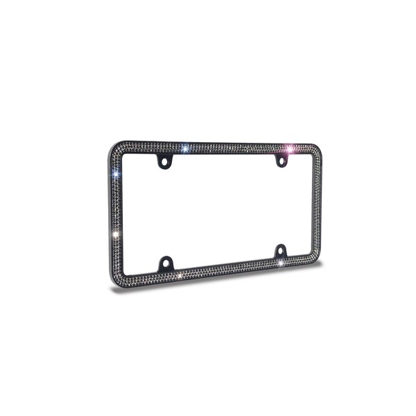 JR2 3 Row 710+ Premium Sparking Rhinestone Metal License Plate