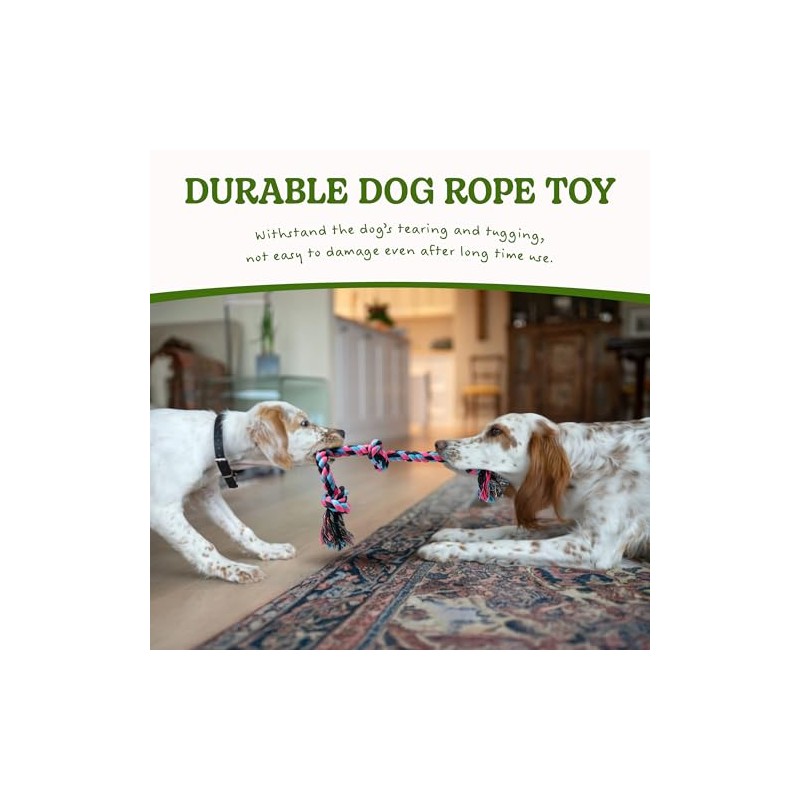 SHARLOVY Juguete de Cuerda para Cachorros, Juguete de Cuerda para