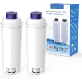 Aihomego Filtro Macchina da Caffè per Filtro DLSC002 con Addolcitore a Carboni Attivi, Filtro Acqua Compatibile con ECAM, Esam, ETAM, BCO, EC. (Confezione da 2) (HMG002)