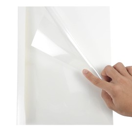 RAYSOONER TBC-10 mm Binding Cover, Heat Binding Dedicated Cover with Glue, A4 Size, Back Width 0.4 inches (10 mm), Writable 60 - 80 Sheets, White, Pack of 25