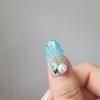 Peridot Shimmer Princess Handmade Nail Tips - Almond / 페리도트