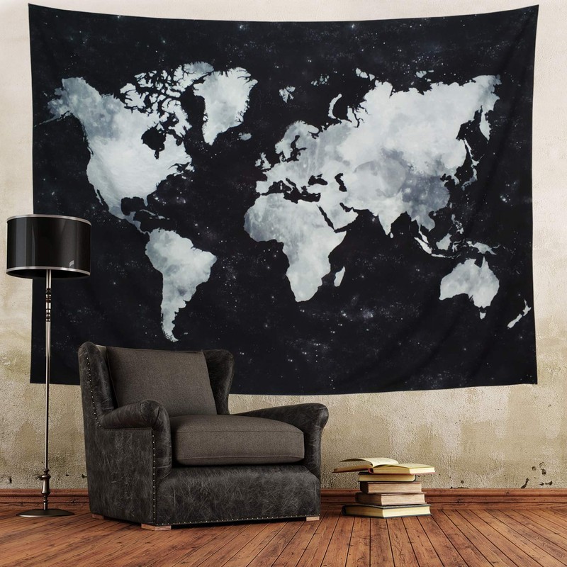 Lahasbja World Tapestry Map Tapestry Starry World Map Tapestry Apartment