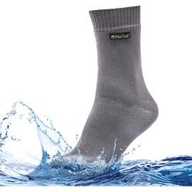 Pike Trail 100% Waterproof Breathable Socks for Hiking Trekking Wading Fishing (Overcast Grey, s)