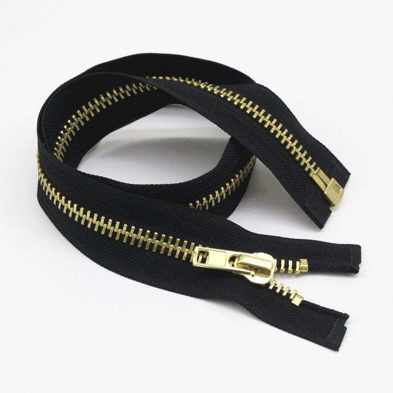 YaHoGa 75 cm Grande Fermetures éclair Métal Séparable Black Fermeture