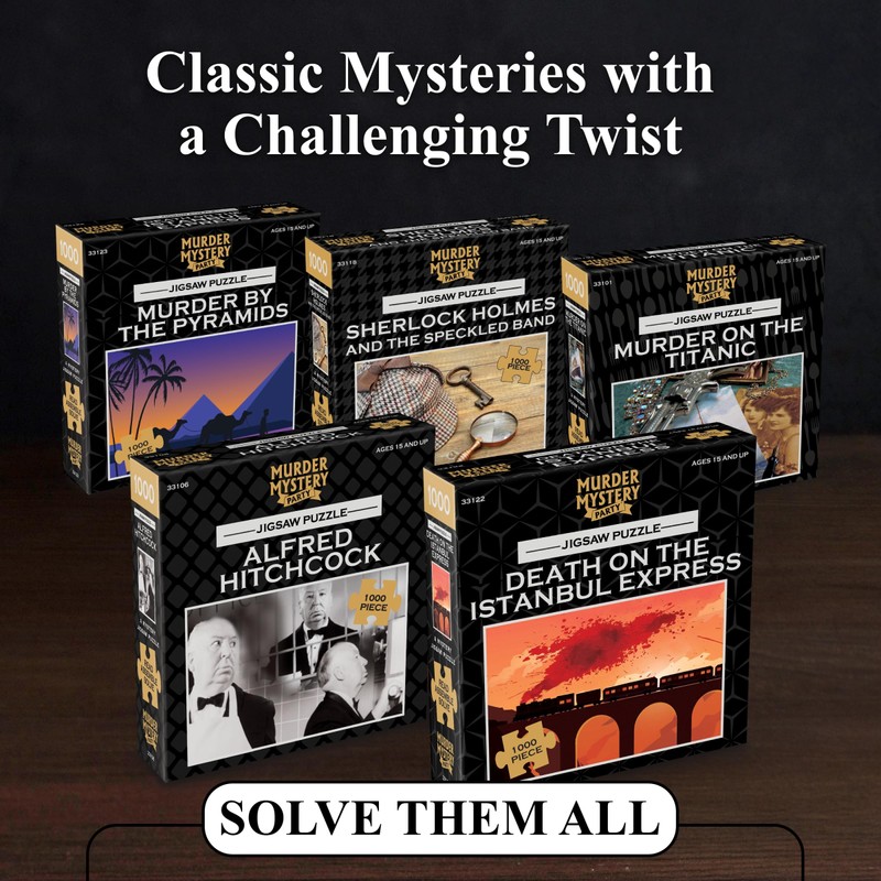 Bepuzzled Classic Mystery Jigsaw Puzzle - Foul Play & Cabernet,