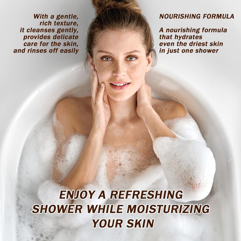 QSLYUYUAN Goat Milk Body Wash,Moisturizing Milk Bath for Dry &