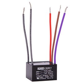 JCM 5 Wire Ceiling Fan Capacitor 2.5 uF + 3.5 + 4 uF 250VAC 50/60 Hz CBB61