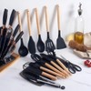DANFFI - Kitchen Utensils Set - Silicone Cooking Utensils, Non-Toxic