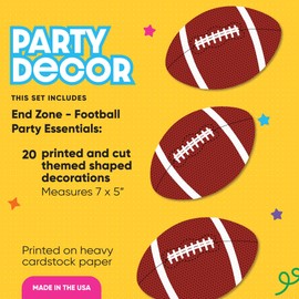 Big Dot of Happiness End Zone - Football Decorations DIY Baby Shower or Birthday Party Essentials Set 20