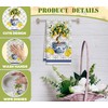 LSJEHTQ Chinoiserie Lemons Tree Kitchen Towels, Blue and White Porcelain