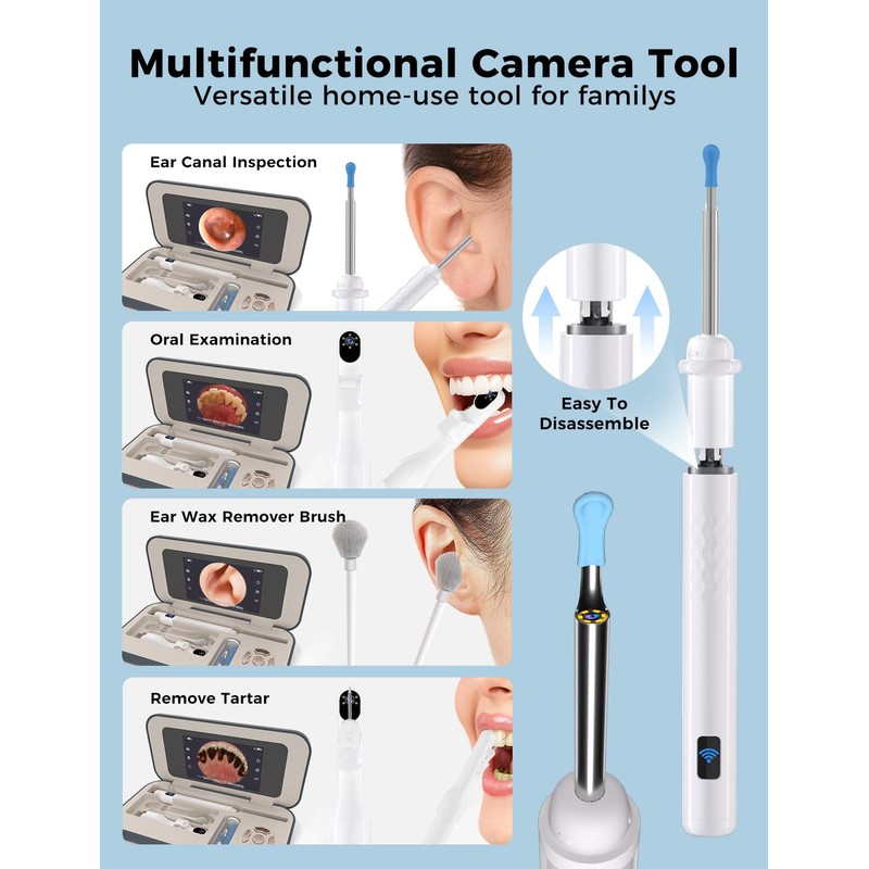 Sofbunny A03 Ear Wax Removal Tool Camera with Screen, Ear