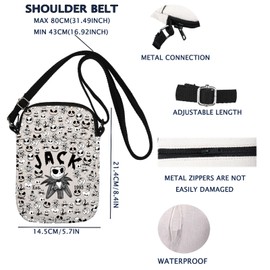 Jack Fans Merchandise Gifts Horror Movie Fans Gifts Jack Skellington Crossbody Bag (WT-JACK 1993 CB CA)