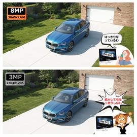 (8 Million Image Quality) Security Camera, POE Wired, 8 Megapixel PTZ, Motion Detection, Two-Way Voice Calls, Recording, Night Vision, IP66 Waterproof, Dustproof, Remote Monitoring, AI Human Body