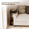 COSIEST Folding TV Tray Table, Small Foldable C-Shaped End Table