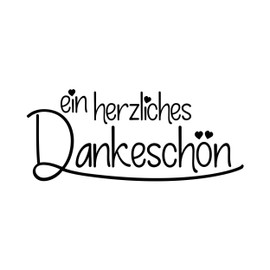 Newstamps Stamp A Heartfelt Thank You Motif Stamp Large Made of Wood and Rubber for Cards and Gifts Making, Wooden Stamp for Sayings, Text Stamps, Lettering, Scrapbook, Textile Stamp, Decoration