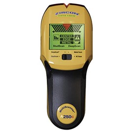 Zircon MultiScanner A250c Electronic Wall Scanner with Multicolor Display/Center Finding and Edge Finding Stud Finder/Metal Detector/Live AC Wire Detection and Scanning (72300)