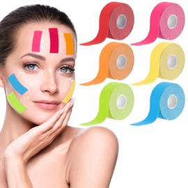 TPTGIAR 6 Stück Face Tape, Anti Wrinkle Patch, 2.5cm×5m Face Lifting Tape, Zuschneidbare Falten Pflaster Gesicht, Anti Wrinkle Patches für Straffung der Haut