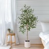 Olive Tree Artificial Indoor, 4ft Tall Silk Faux Olive Tree