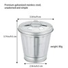Tangseajiao Mini Galvanized Trash Can with Lid, Mini Wastebasket Small