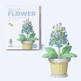 ALITTDRE Flowers Building Blocks Sets, Office Home Decor Bonsai, Micro Flower Toys Building Set, Gifts for Mothers, Valentines, Birthdays, Adult & Kid (Hyacinth)