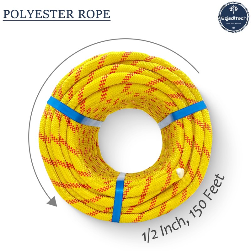 Arborist Rigging Rope Bull Rope (1/2 in x 150ft) Polyester