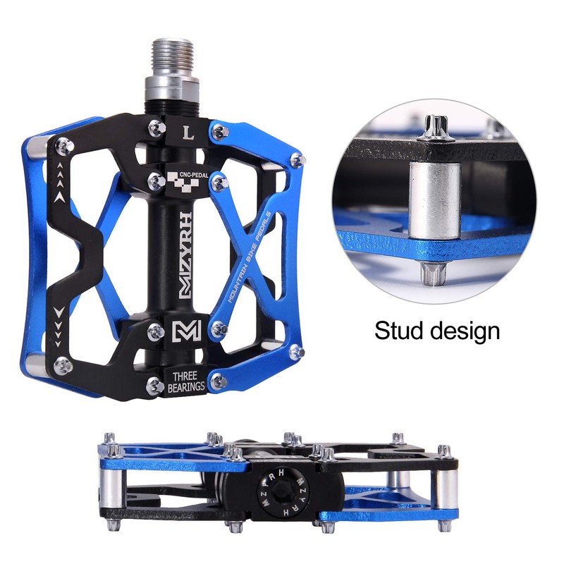 MZYRH Mountain Bike Pedals, Ultra Strong Colorful CNC Machined 9/16"