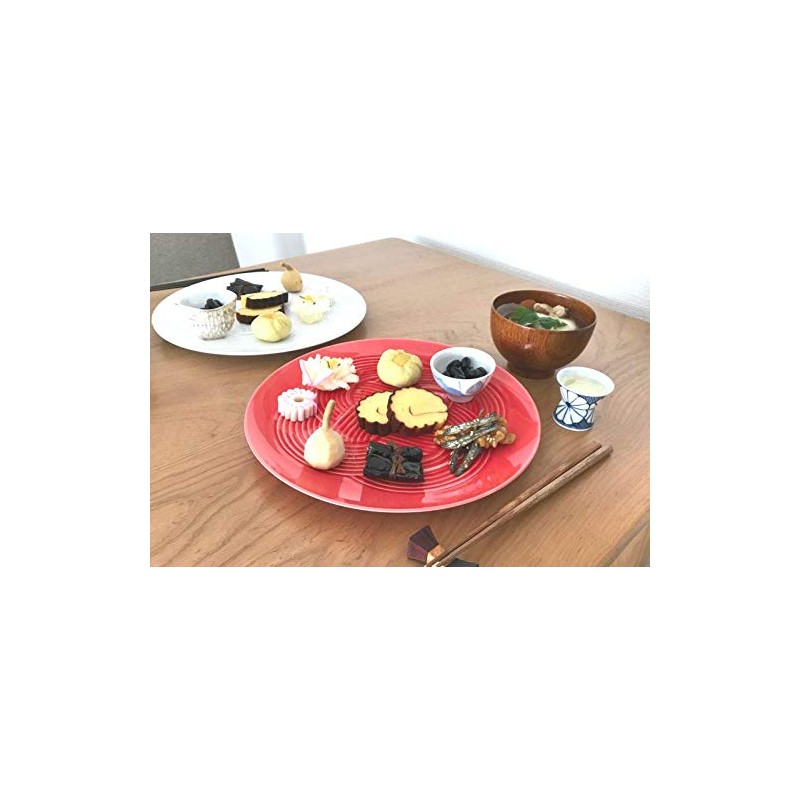 Yamani 52190621 Medium Plate, Red, 19.2 Tied