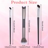 TIESOME 3 Pcs Nose Contour Brushes Set, 2-in-1 U-Shaped Dual-End