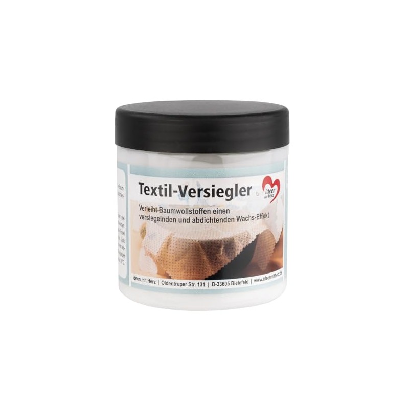 Ideen mit Herz Textile Sealer, Cotton Fabrics, Waterproof, Wax Effect,