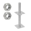 Heavy Duty Galvanised Adjustable up to 25cm Bolt Down Post