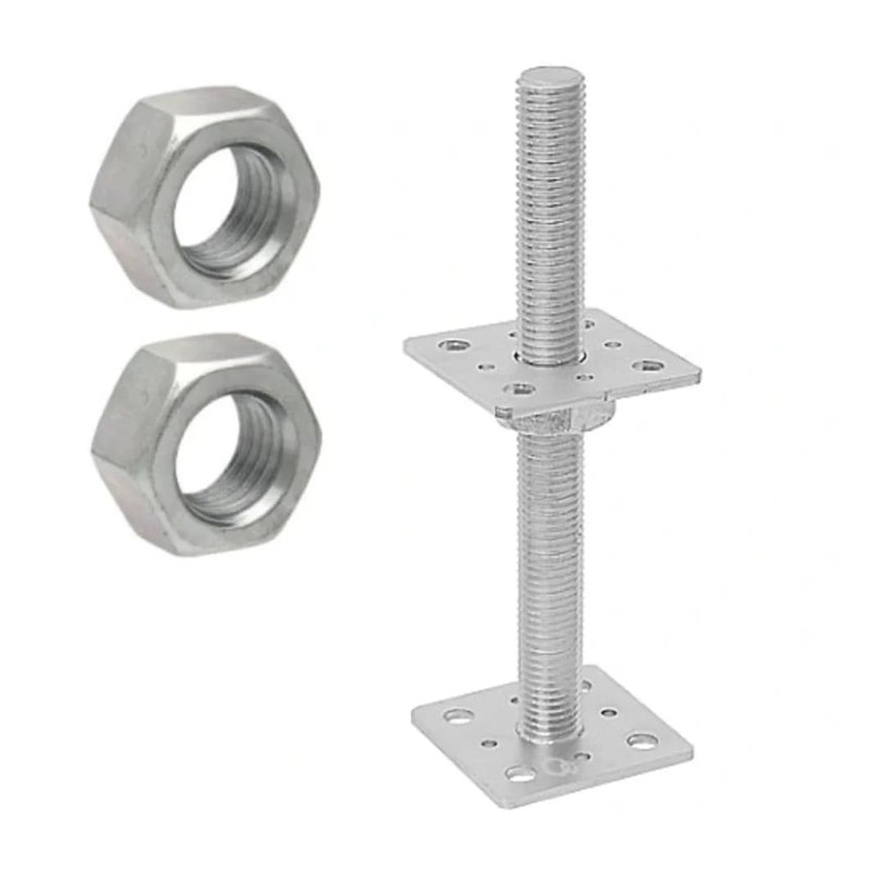 Heavy Duty Galvanised Adjustable up to 25cm Bolt Down Post