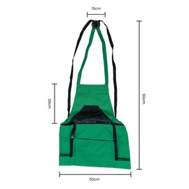 CStern Garden Apron with Large Pockets, Garden Apron with Durable Clips, Vegetable Picking Apron Used to Harvest Vegetables, Fruits and Flowers, Green