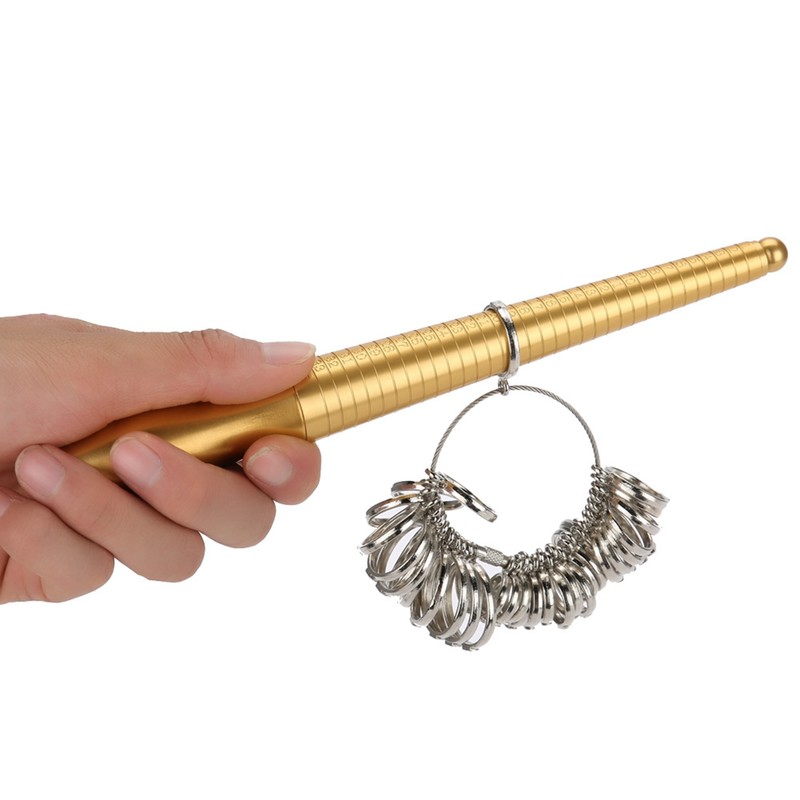 3pcs / Set Ring Mandrel Sizer Finger Measuring Stick Handle