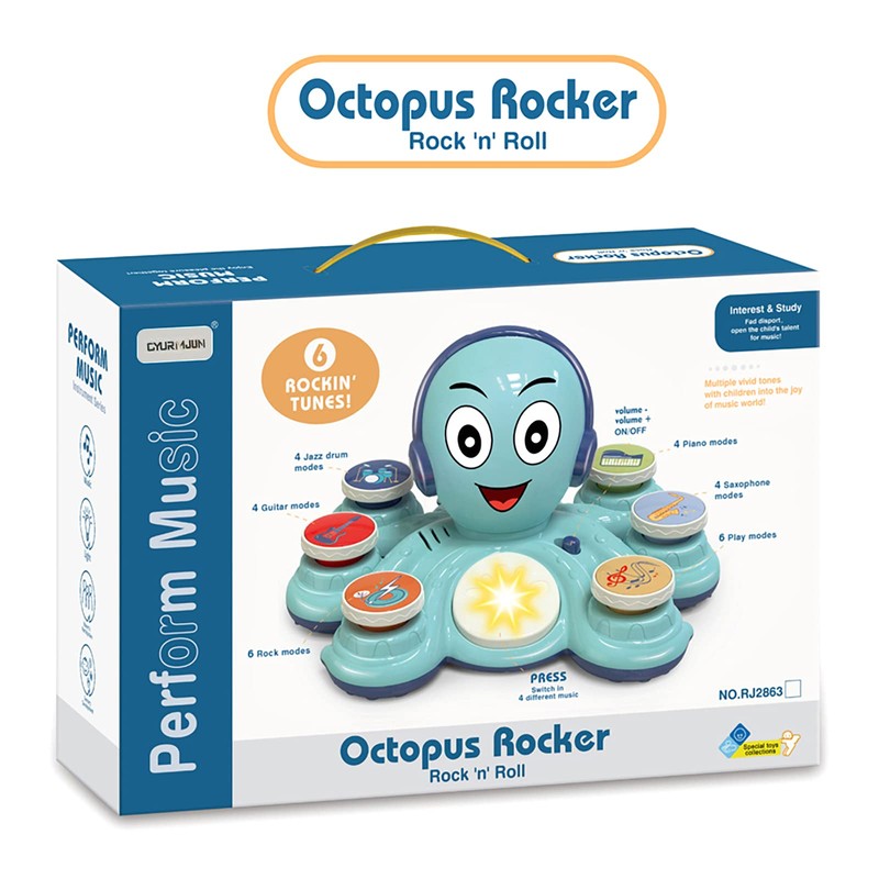 Baby Musical Toys Learning Toys for Toddlers, Octopus Music Toys,