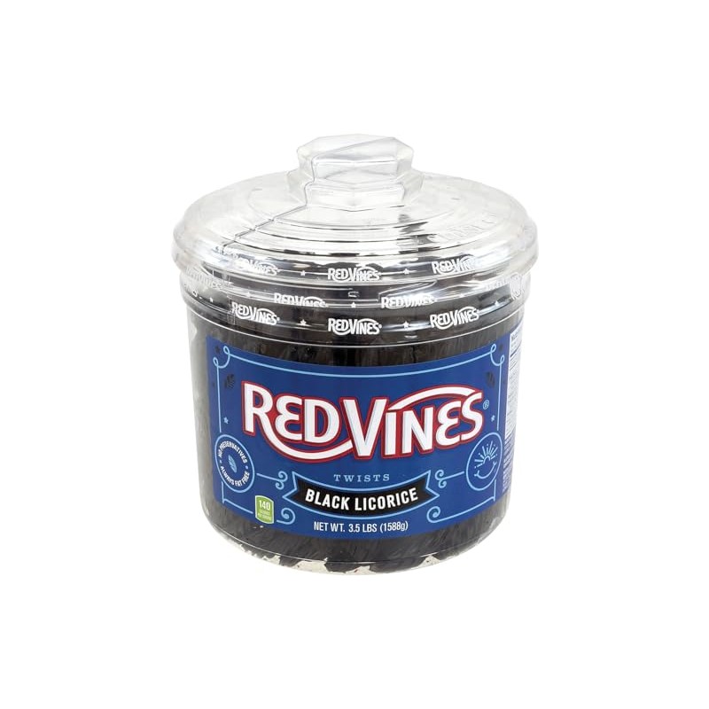 Red Vines Black Licorice Twists (4-Pound Jar)