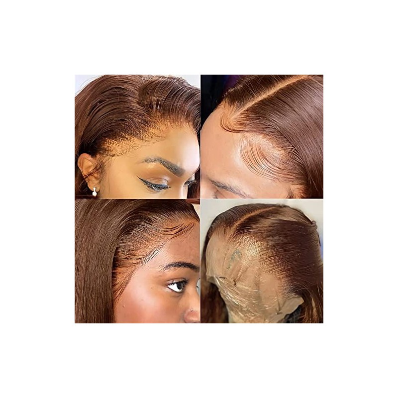 FKFO 200% Density 13x4 Auburn Brown Body Wave Lace FrontWigs