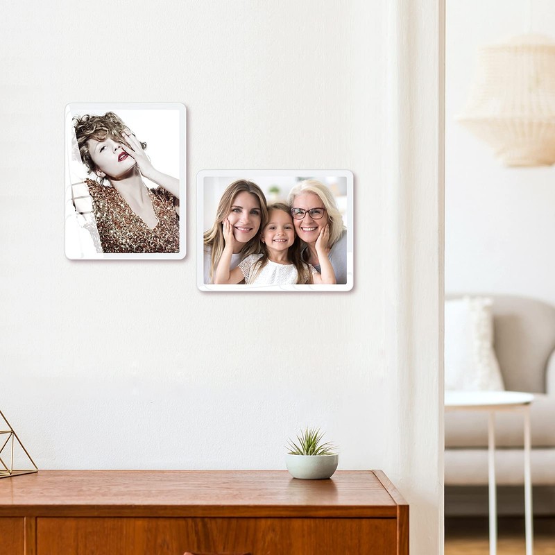Bluesun 5x7 picture frame white, picture frames glass, hanging picture
