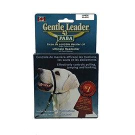 PABA Gentle Leader Ultimate Head Collar with Soft Touch Webbing Black 28-59kg (Large)