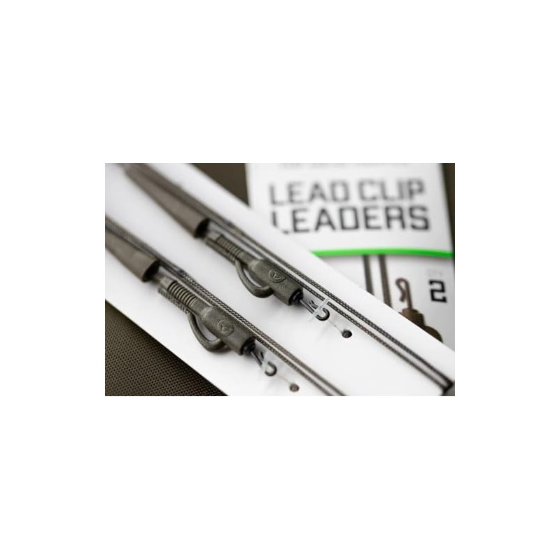 Korda Basix Lead Clip Leaders | Camo Green | 50cm