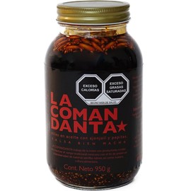 LA COMANDANTA |Salsa Macha |Ideal for Use on Meats, Seafood, Eggs, Soups and More | Medium Spicy | Traditionally crafted | Unique Blend of 3 Mexican Chilies | Chili | Sauce | Jumbo Size 950g
