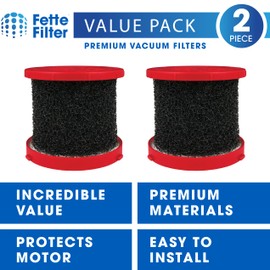 Fette Filter - Foam Filter Compatible with Milwaukee 49-90-2015 Wet/Dry Vacuums 0880-20, 0960-20 & 0970-20