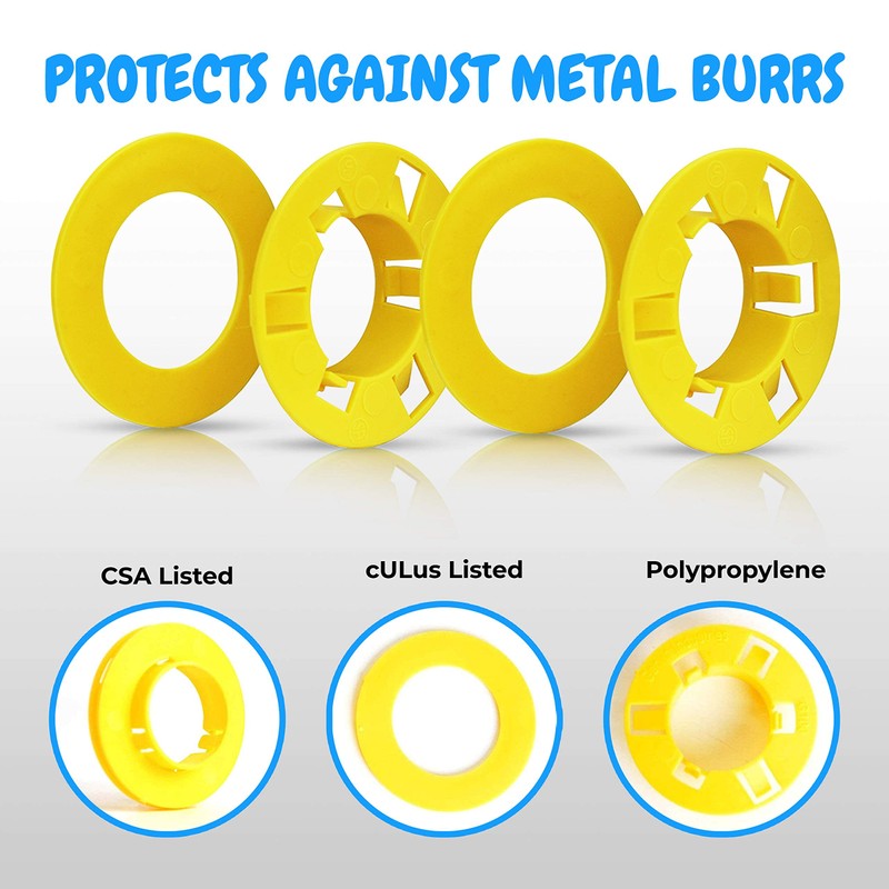 OHLECTRIC 100 Pack - Polypropylene Bushing for Metal Studs with