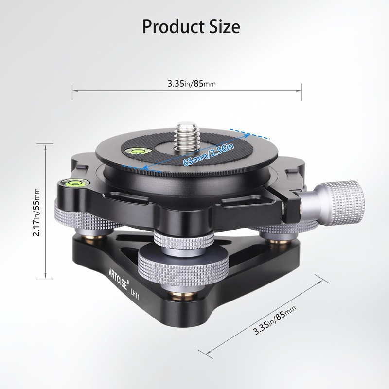Diameter 85 mm Tripod Levelling Base, Camera Leveling Machine, Aluminium,