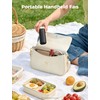 Aecooly Slim Portable Fan with Digital Display, Thin Handheld Fan,